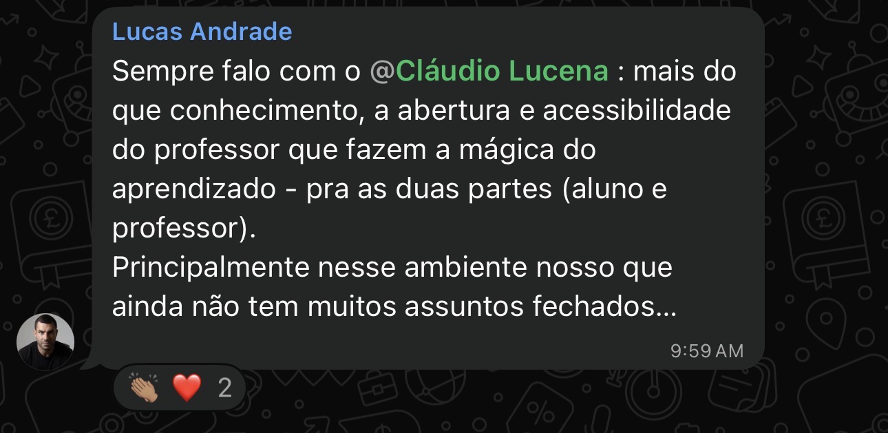 Depoimento de Lucas Andrade